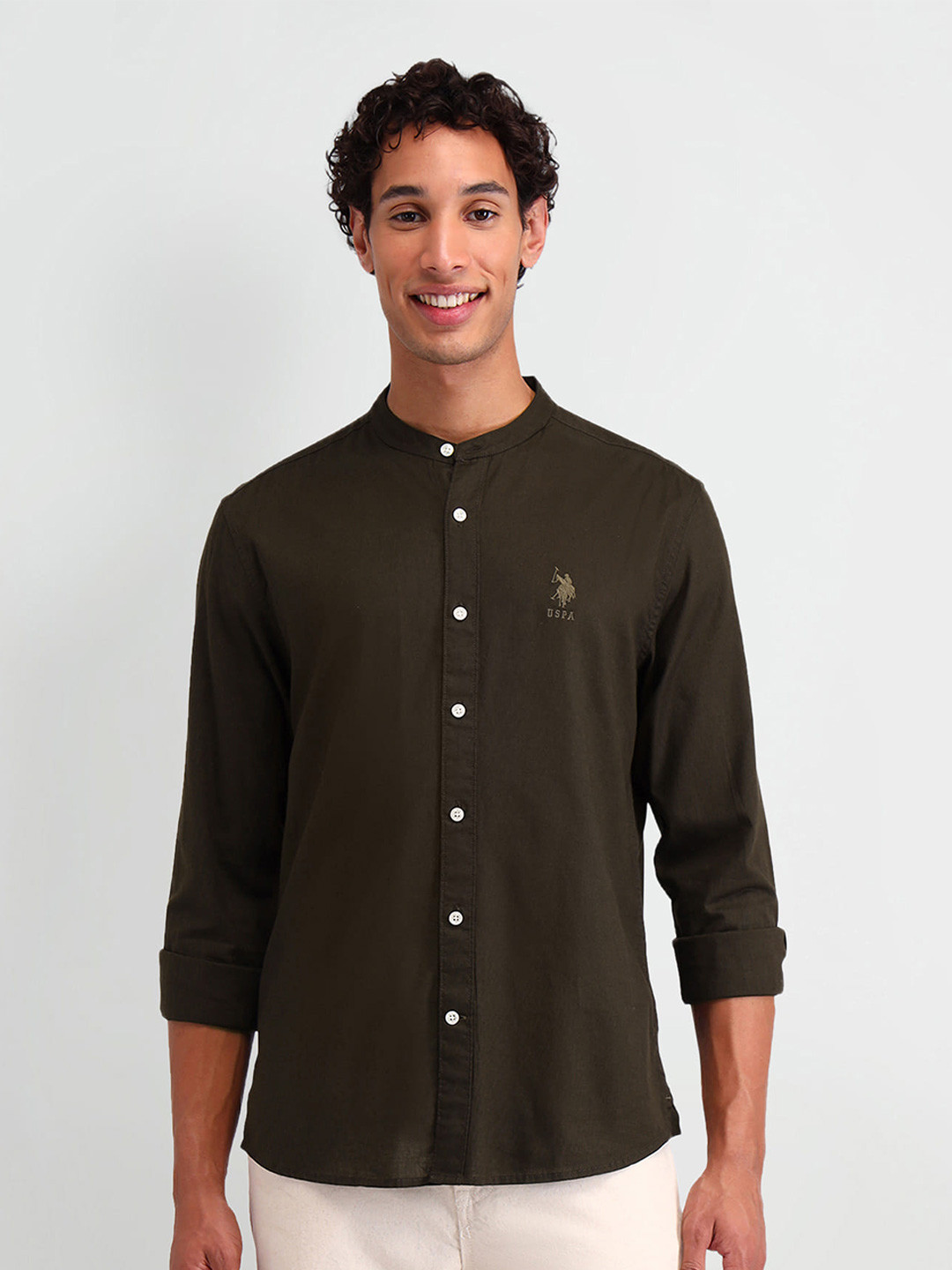 U.S. Polo Assn. Denim Co. Pure Cotton Slim Fit Casual Shirt
