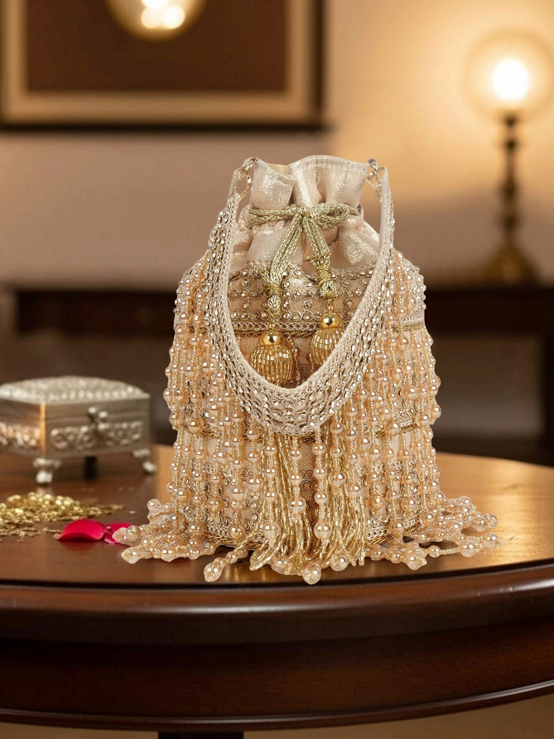 PLANX Embellished Potli Clutch