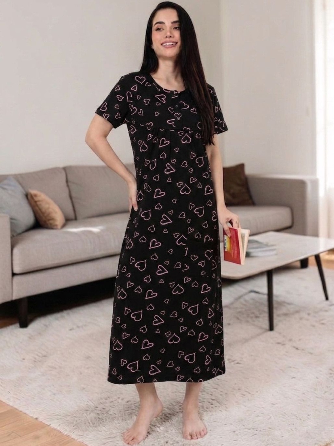 Kryptic Printed Maxi Nightdress