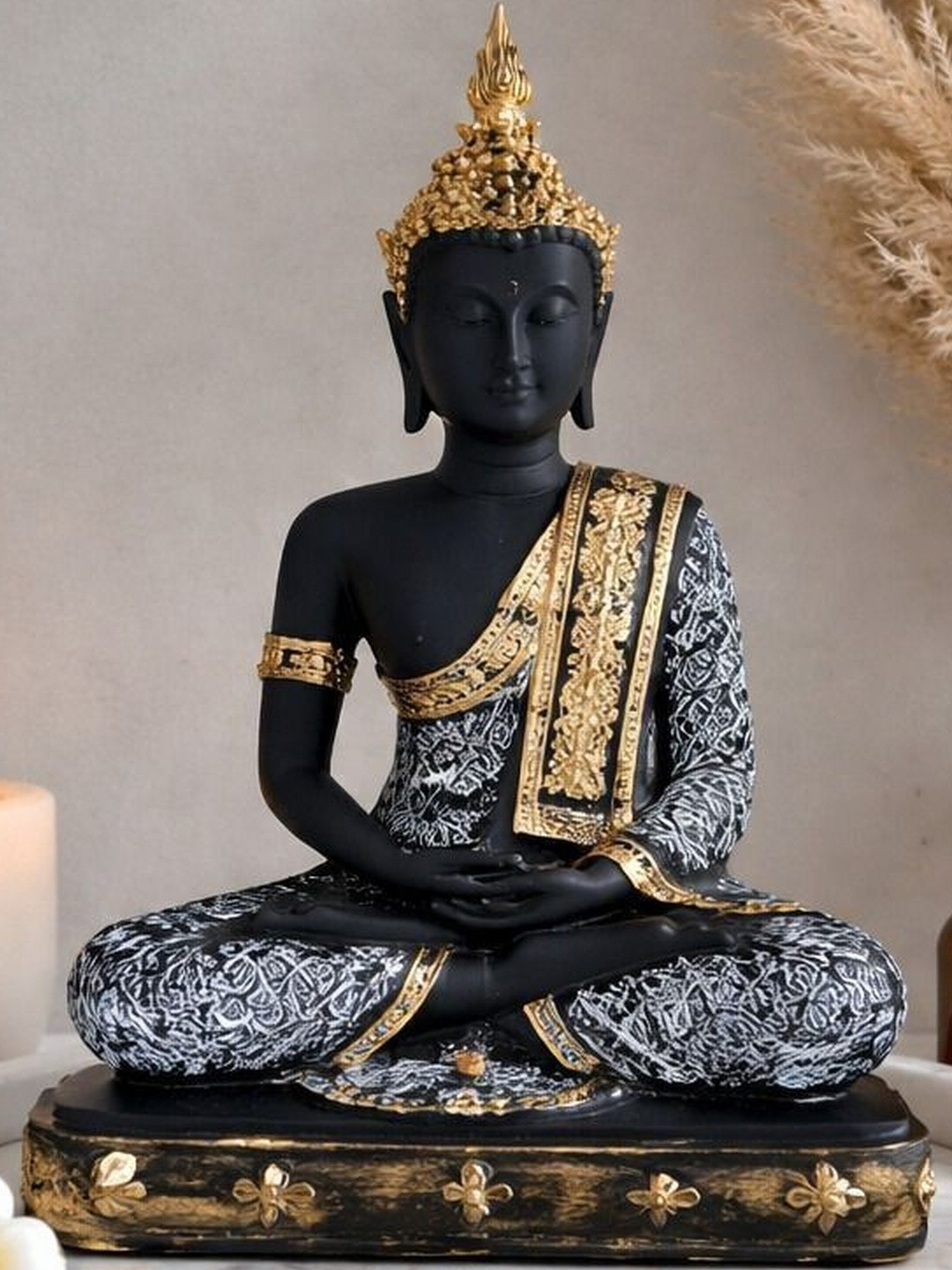 bosco Grey Buddha Idol Showpiece