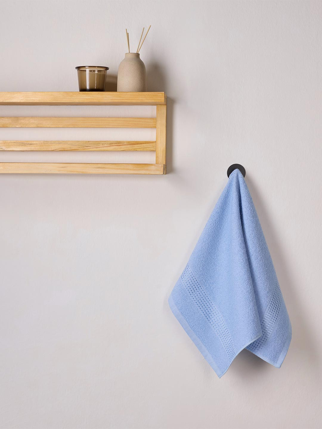 Himeya Light Blue 2 Pieces 320 GSM Cotton Hand Towel