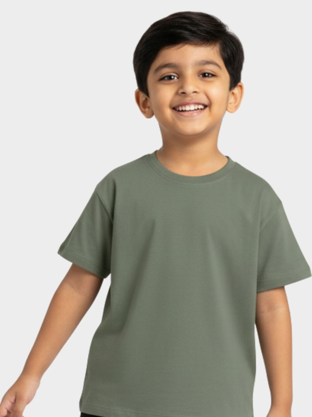 Orange Sugar Kids Pure Cotton Half Sleeve Solid Tshirt