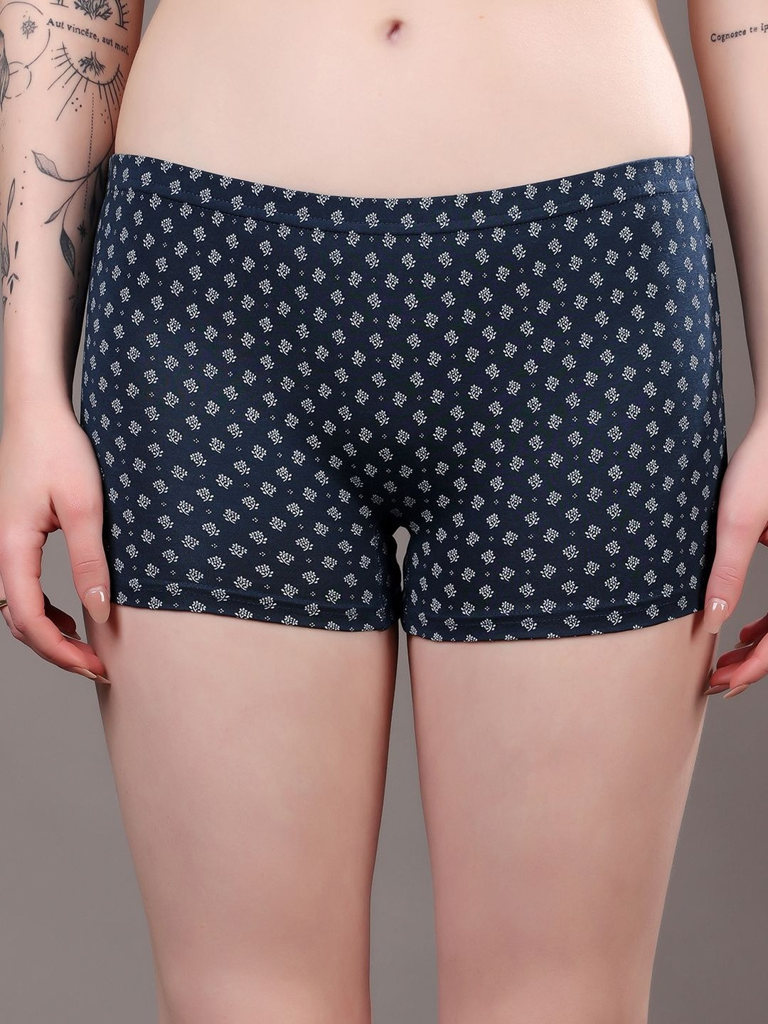 Moda Rapido Women Pack of 2 Printed Anti Microbial Assorted Boy Shorts