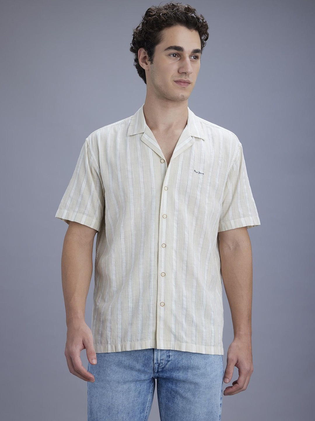Pepe Jeans Men Classic Striped Casual Shirt