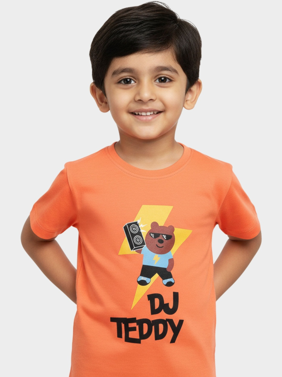 Orange Sugar Kids Pure Cotton Half Sleeve Printed Tshirt