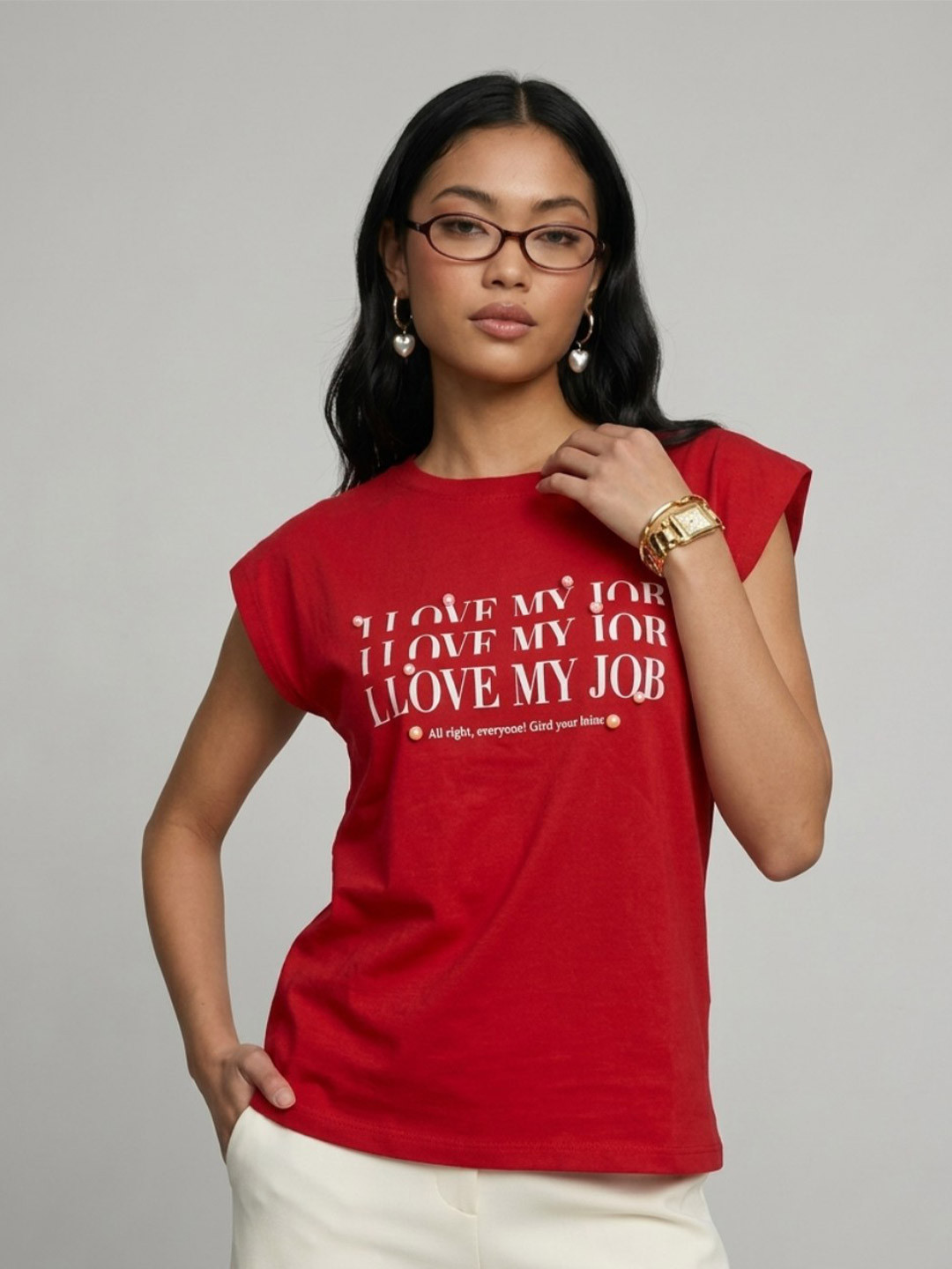 Phosphorus X The Devil Wears Prada Women Typography Printed Drop-Shoulder Sleeves T-shirt
