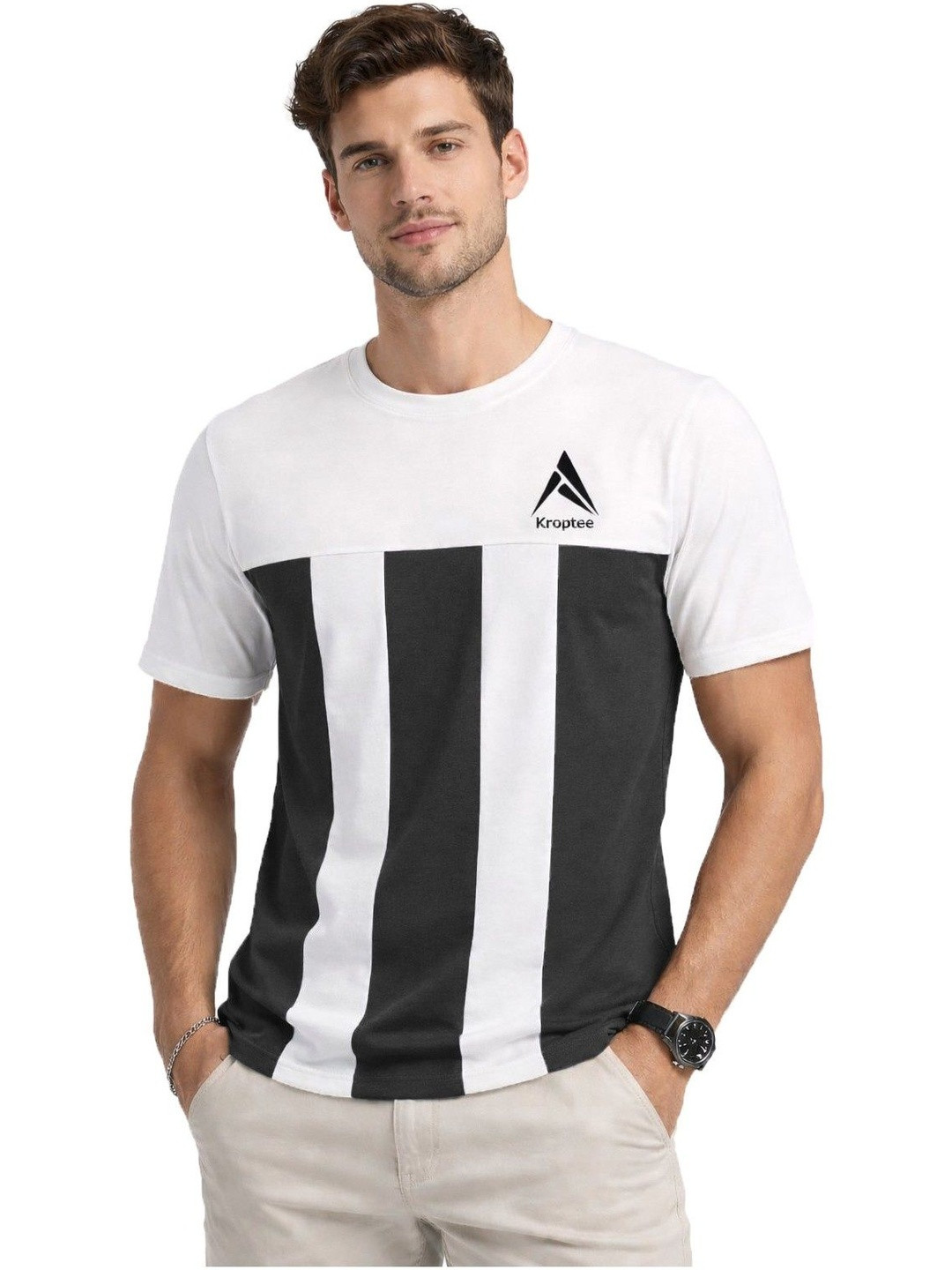 Kroptee Men Colourblocked T-shirt