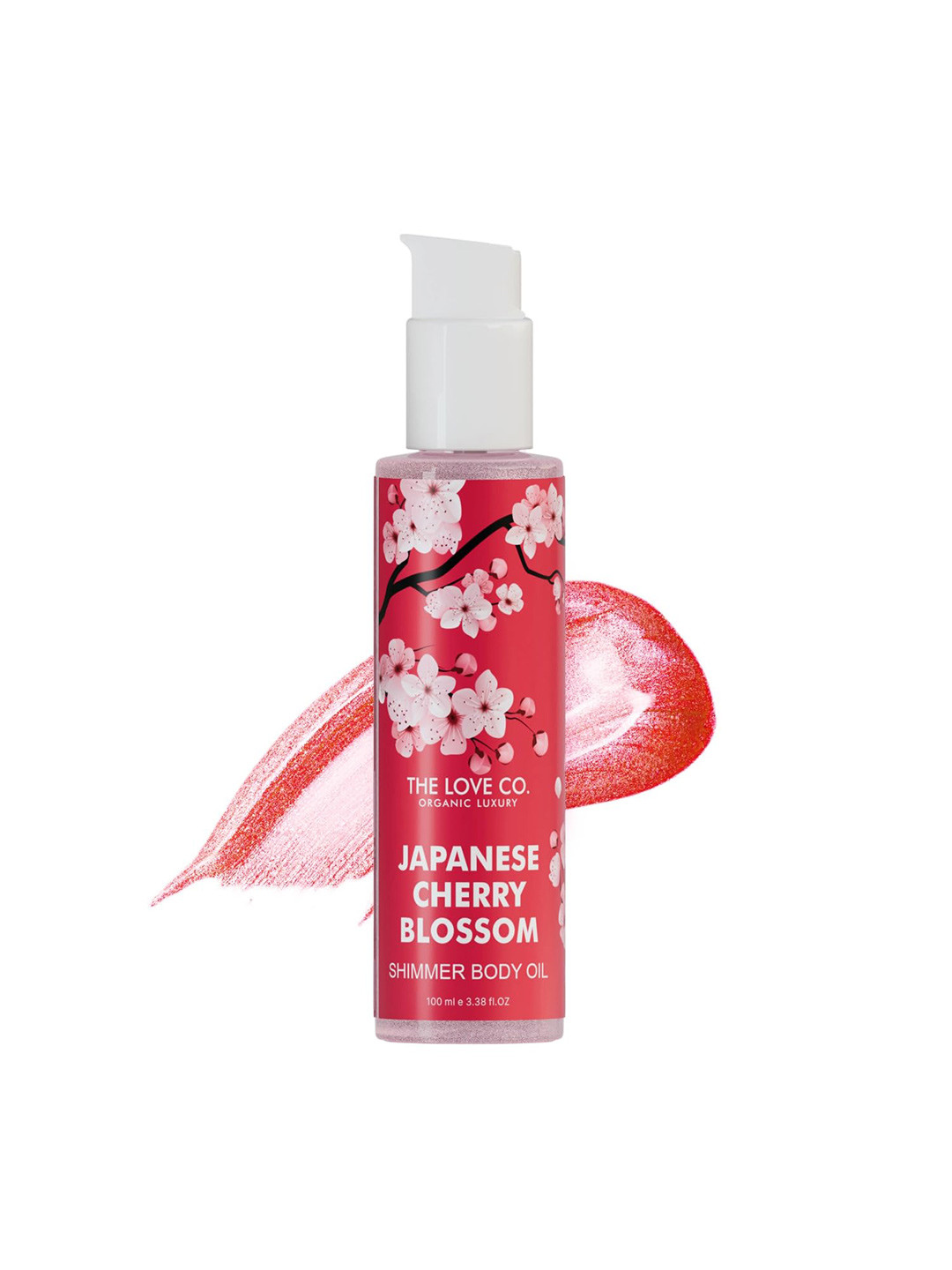 The Love Co Japanese Cherry Blossom Shimmer Body Oil - 100ml