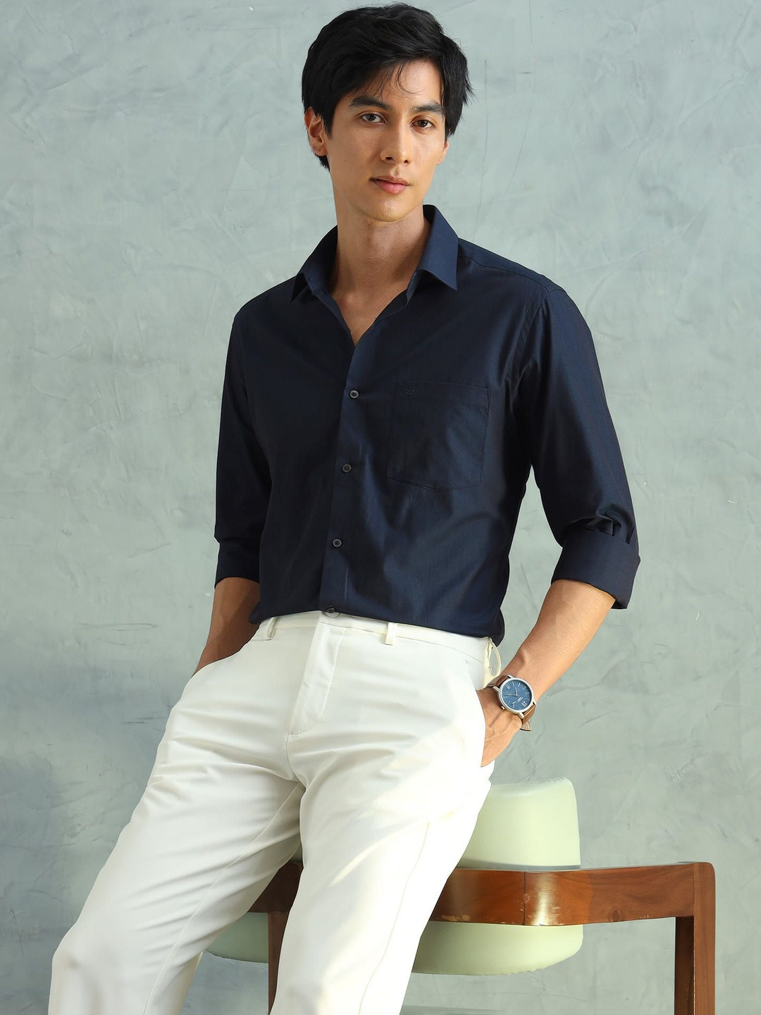 Arrow New York Manhattan Slim Fit Pure Cotton Casual Shirt