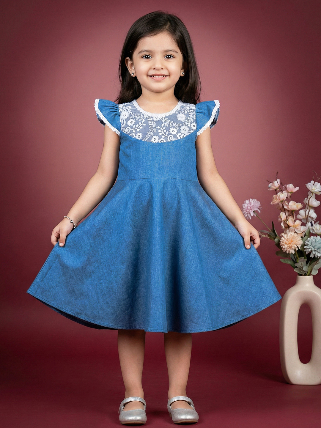 STANWELLS KIDS Embroidered A-Line Dress