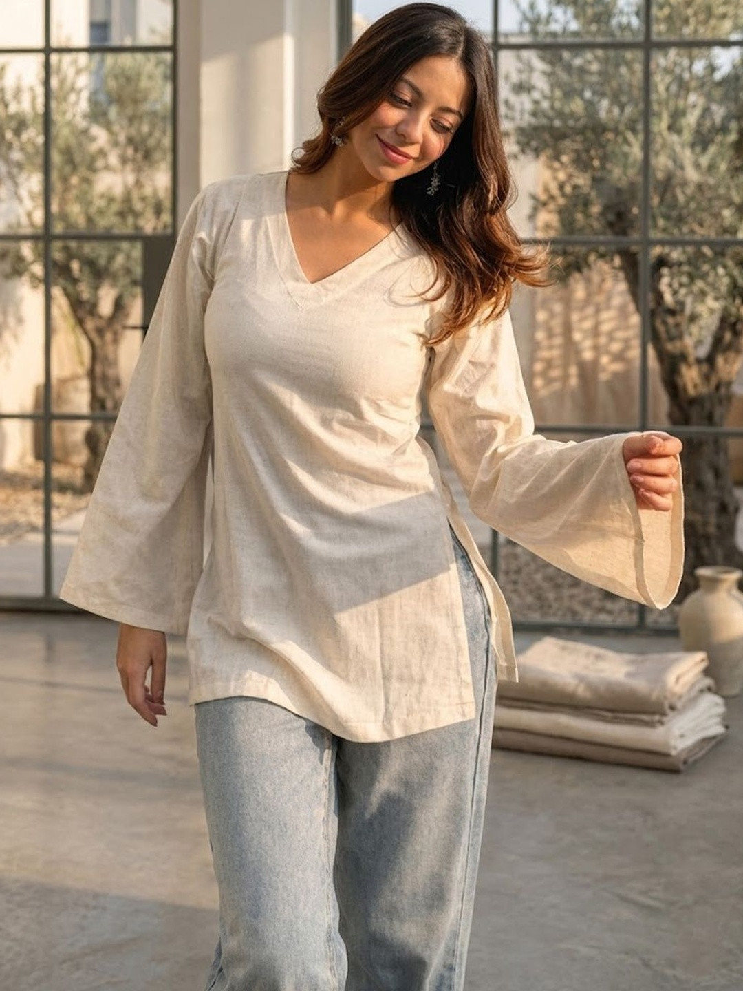 Rensa V-Neck Kurti