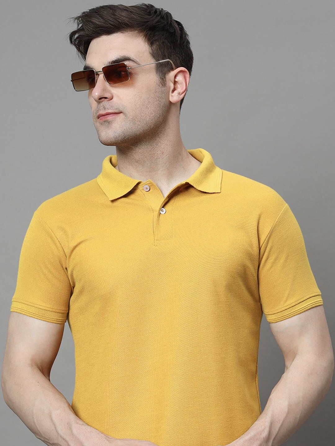 HERE&NOW Men Polo Collar T-shirt
