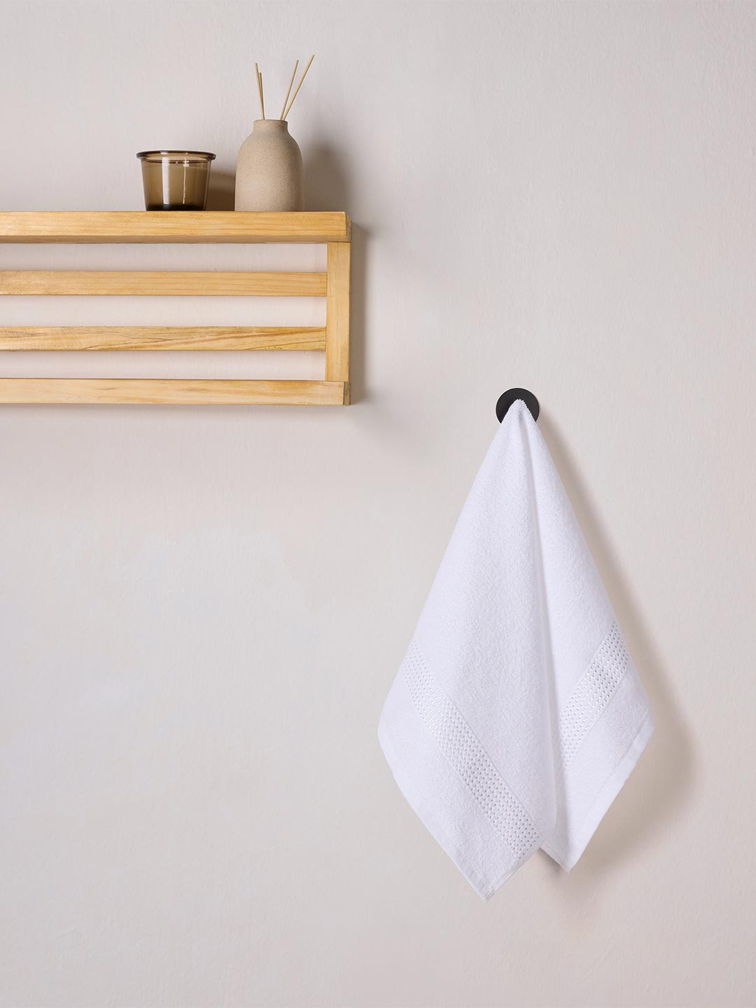 Himeya Dreamy White 2 Pieces 320 GSM Cotton Hand Towel