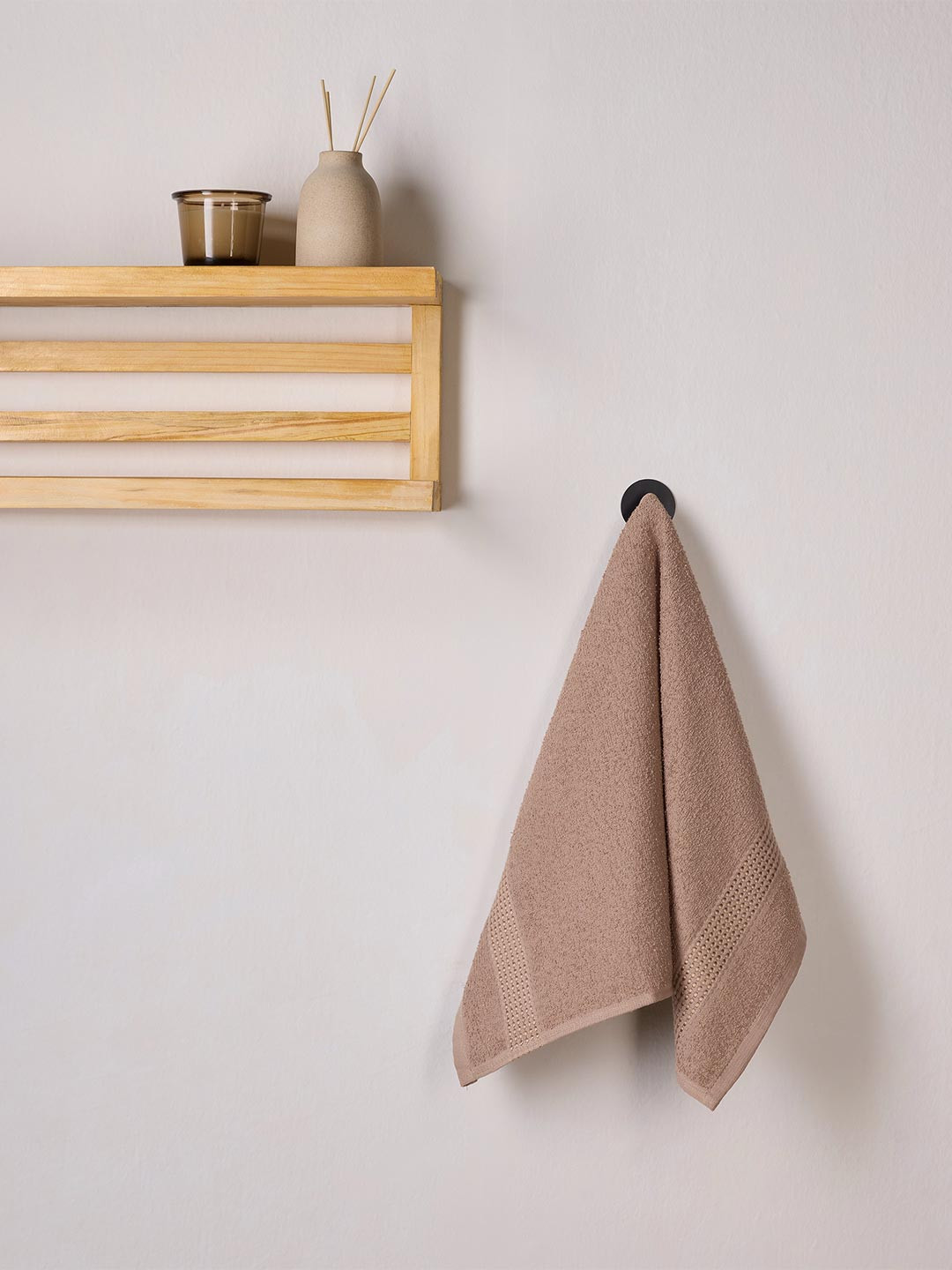 Himeya Mocha Beige 2 Pieces 320 GSM Cotton Hand Towel