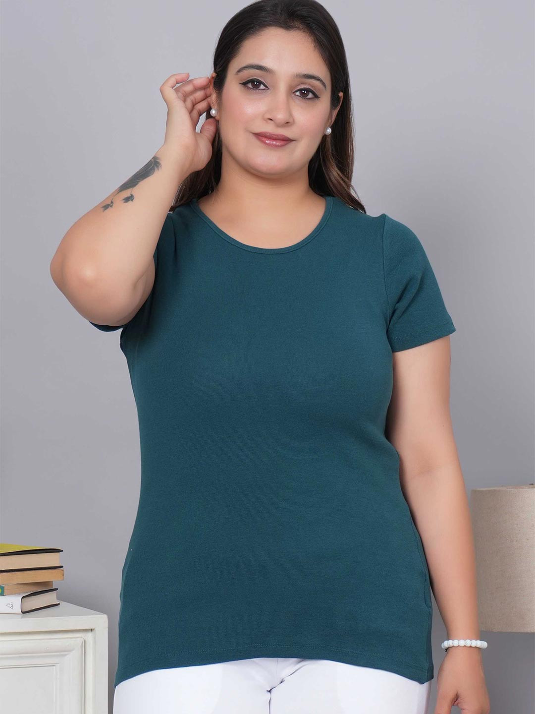 Mlada Regular Fit Cotton Rib Tshirts