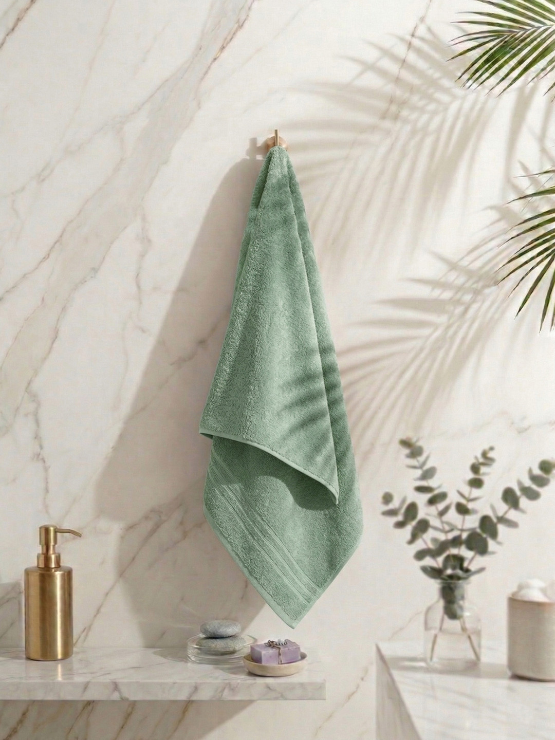 Monte Carlo Jazz Quit Green Cotton 340 Gsm 75X150 Cm 1 Bath Towel
