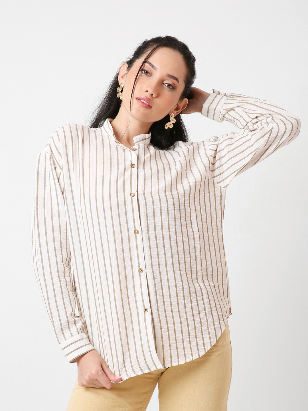 Blnk Women Striped Casual Shirt