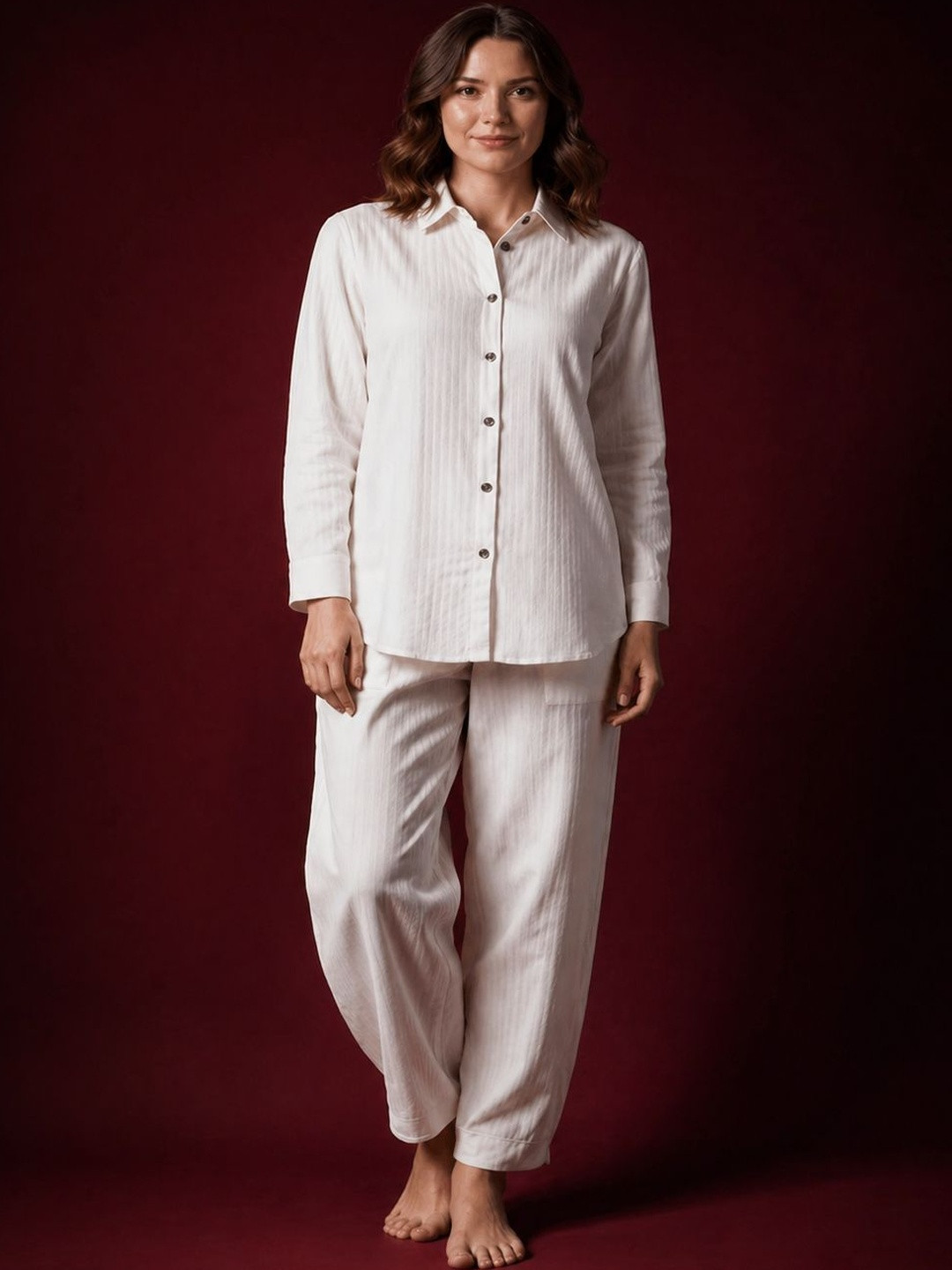 Chandbaali Self Design Shirt with Trousers