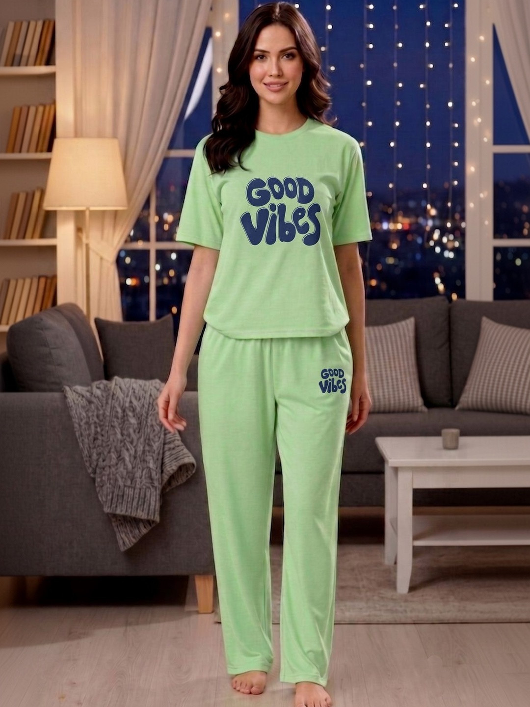 Keenuu Cotton Printed T-shirt with Trousers