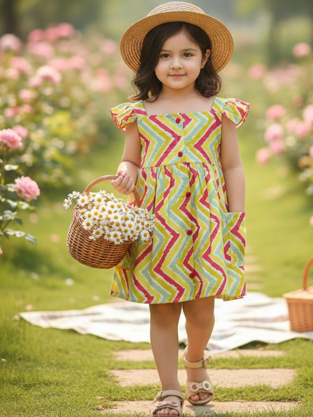 Cutiekins Print A-Line Dress