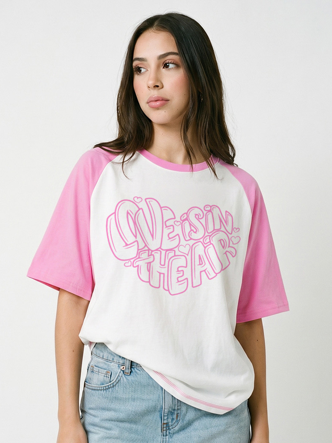 Crazymonk Women Printed Drop-Shoulder Sleeves Cotton Oversized T-shirt