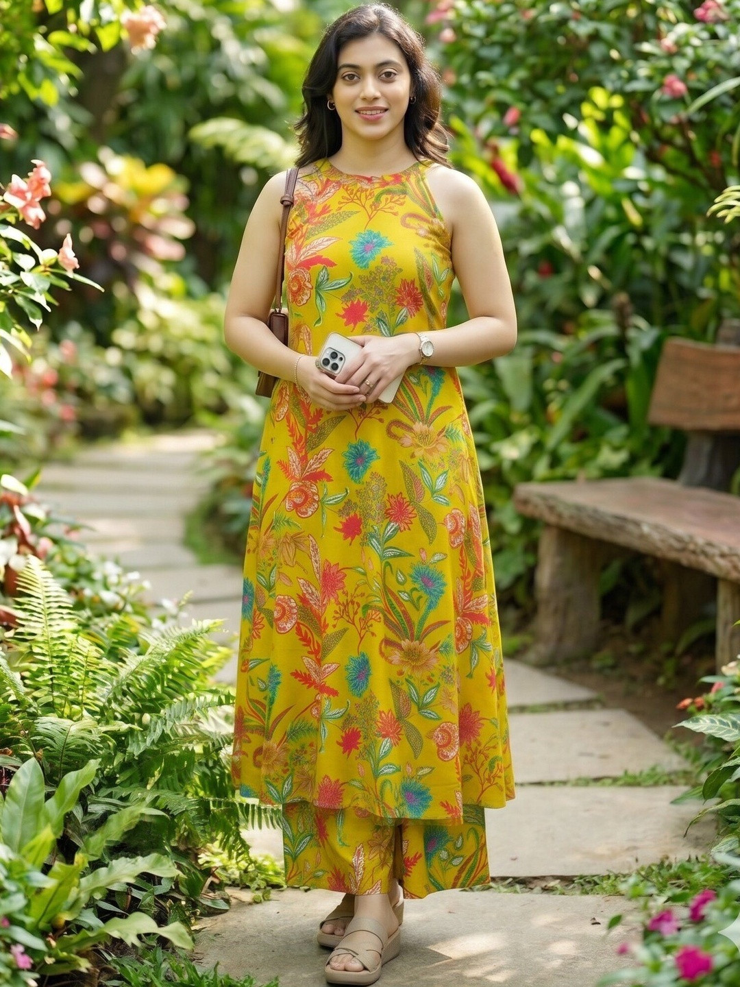 Keitra Women Floral Printed Regular Kurta with Palazzos