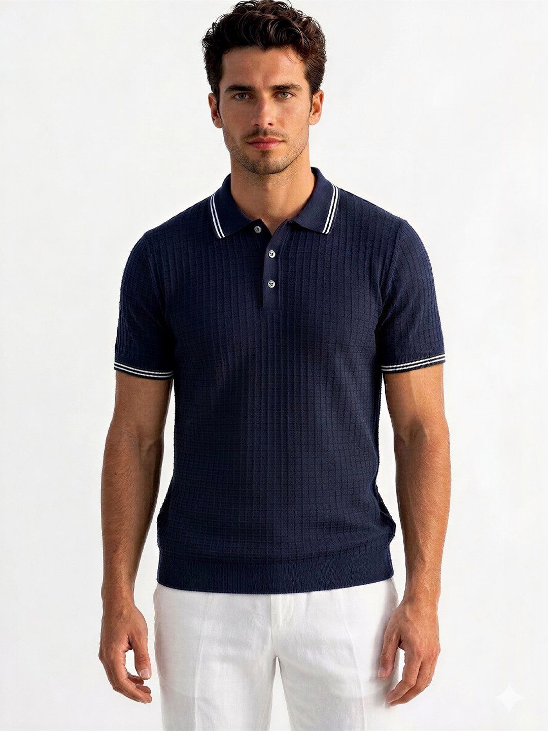 Status Quo Men Polo Collar T-shirt