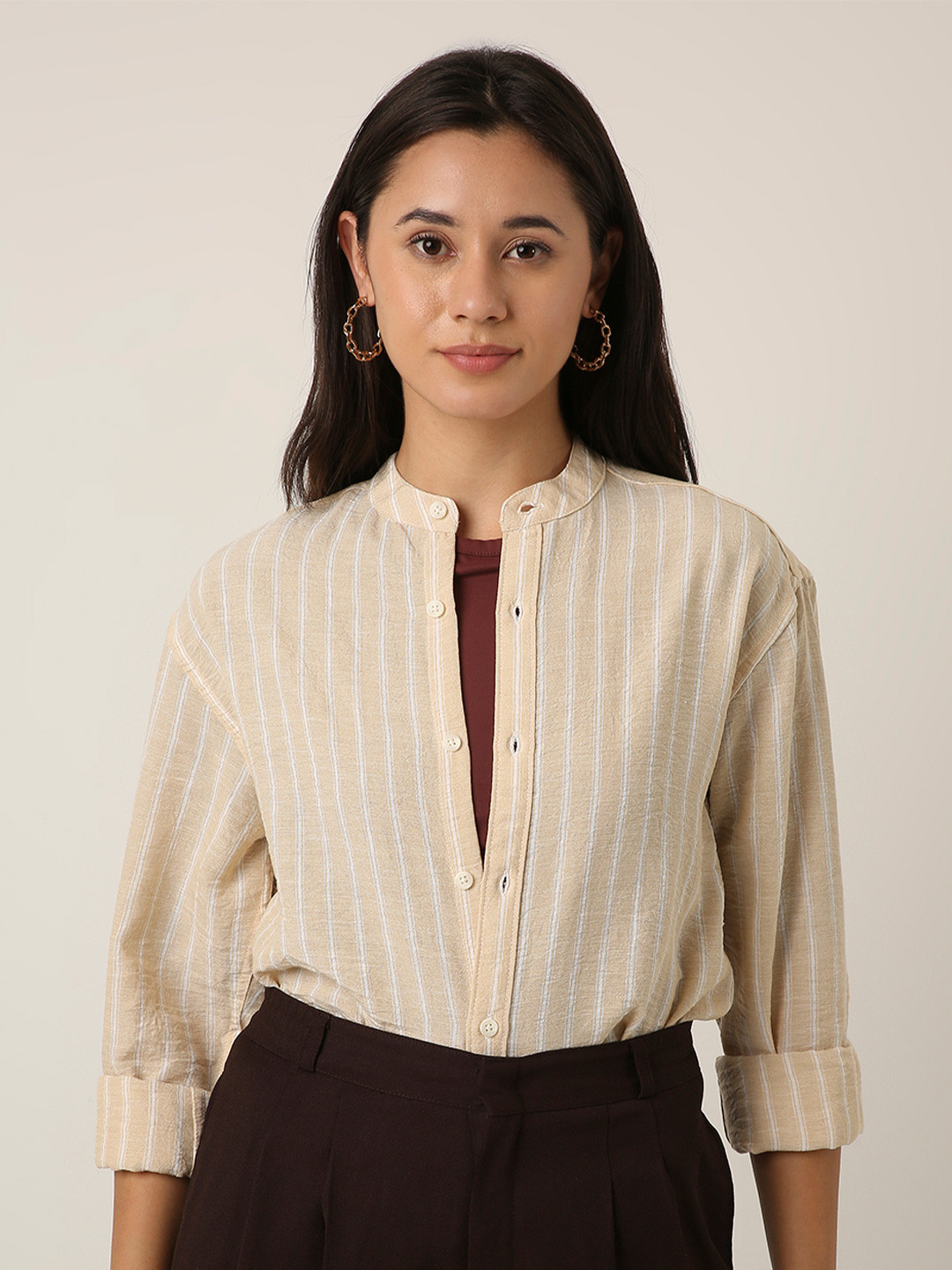 Blnk Women Striped Casual Shirt