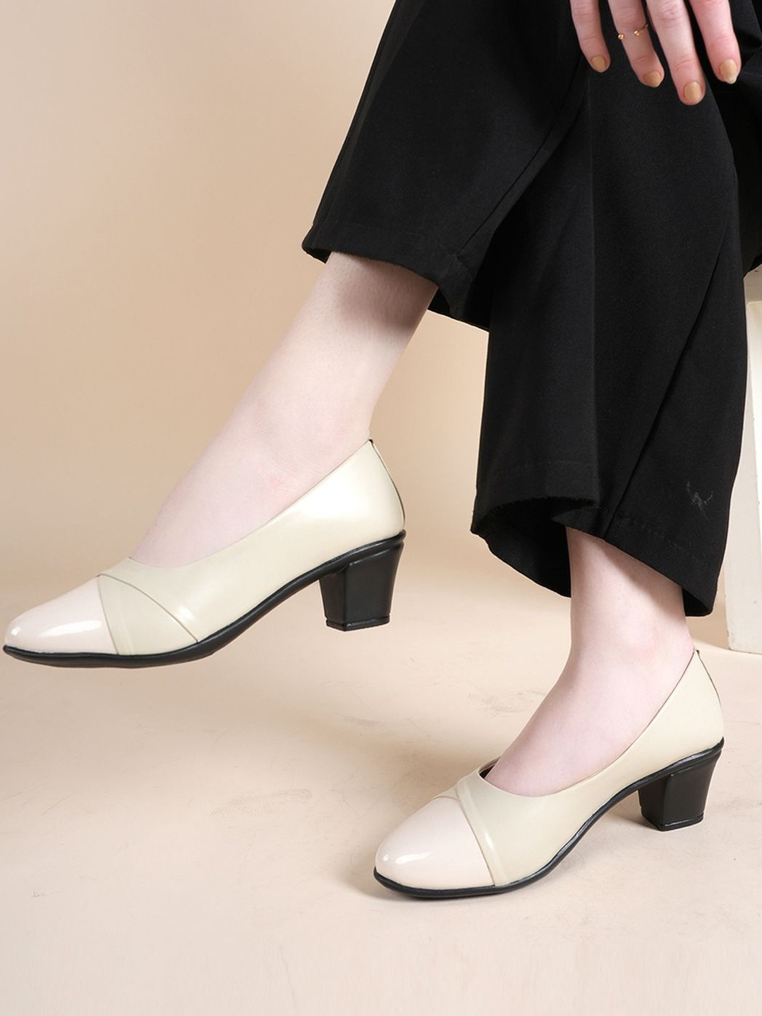 CORSICA Colourblocked Block Pumps