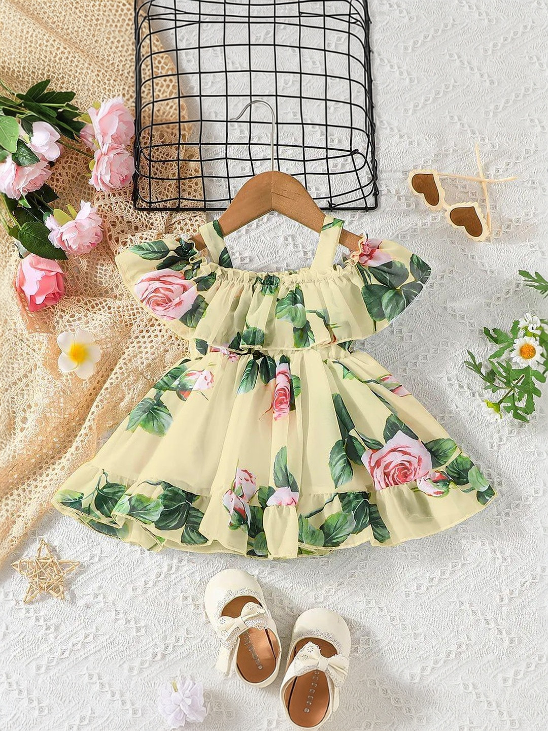 Sparklepop Girls Print Chiffon A-Line Dress