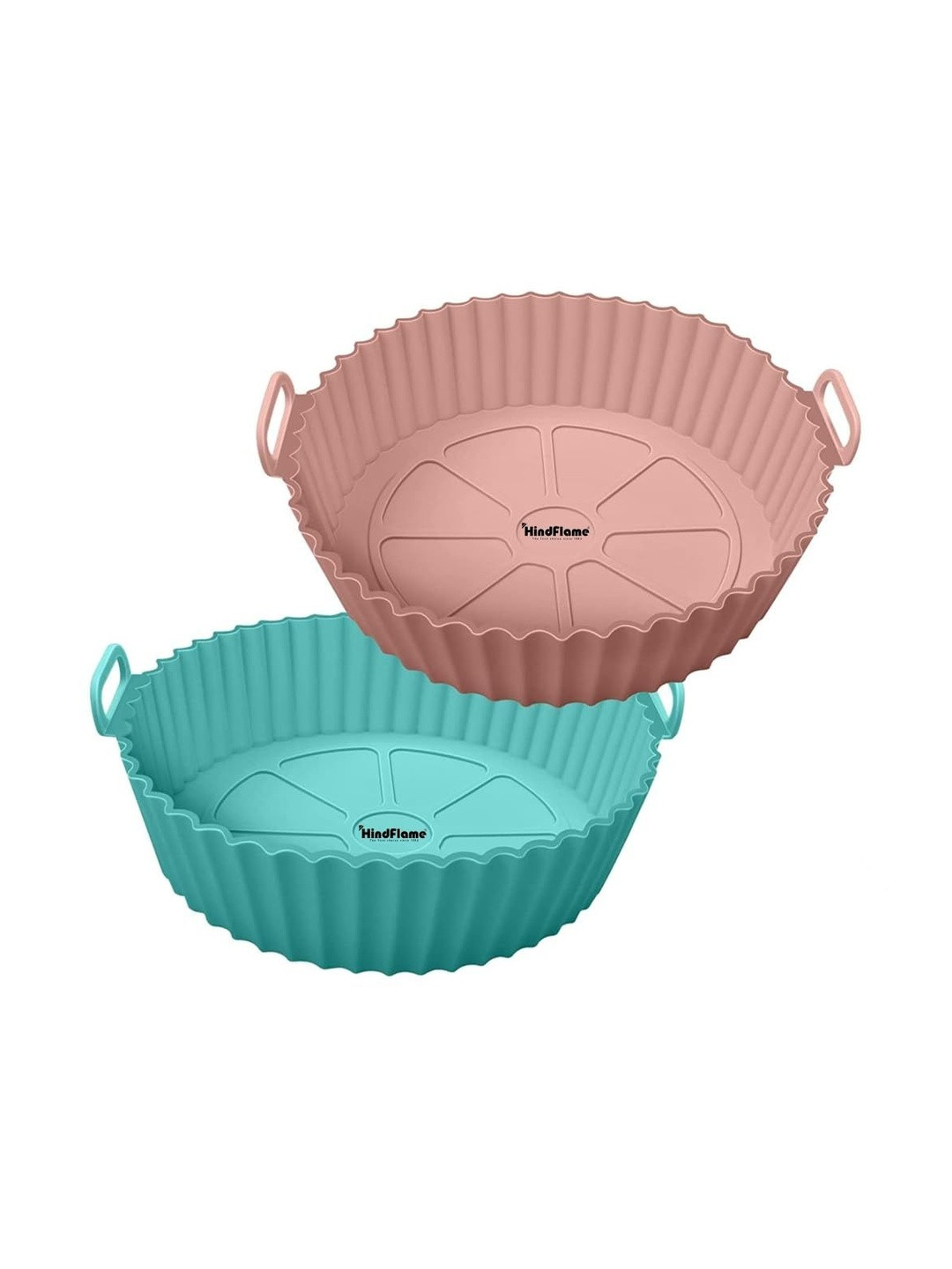 Hindflam Blue & Brow 2-Pcs Silicon Air Fryer Liners