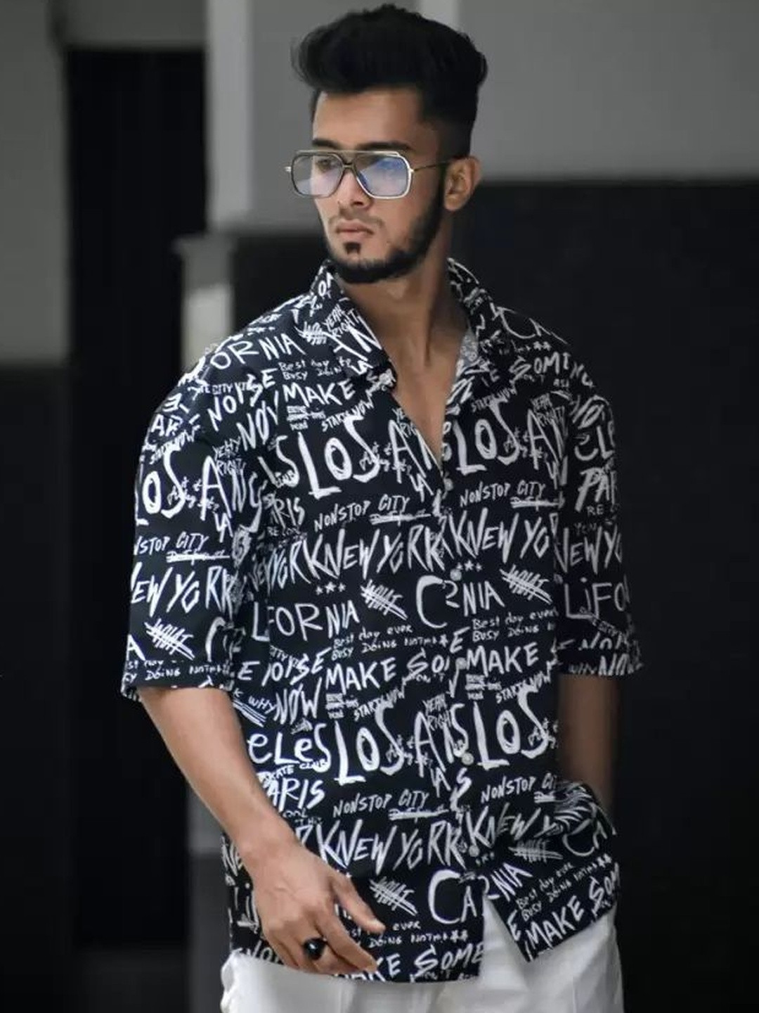 NNC-NEXT NOVA CLOTHES Men Classic Printed Casual Shirt
