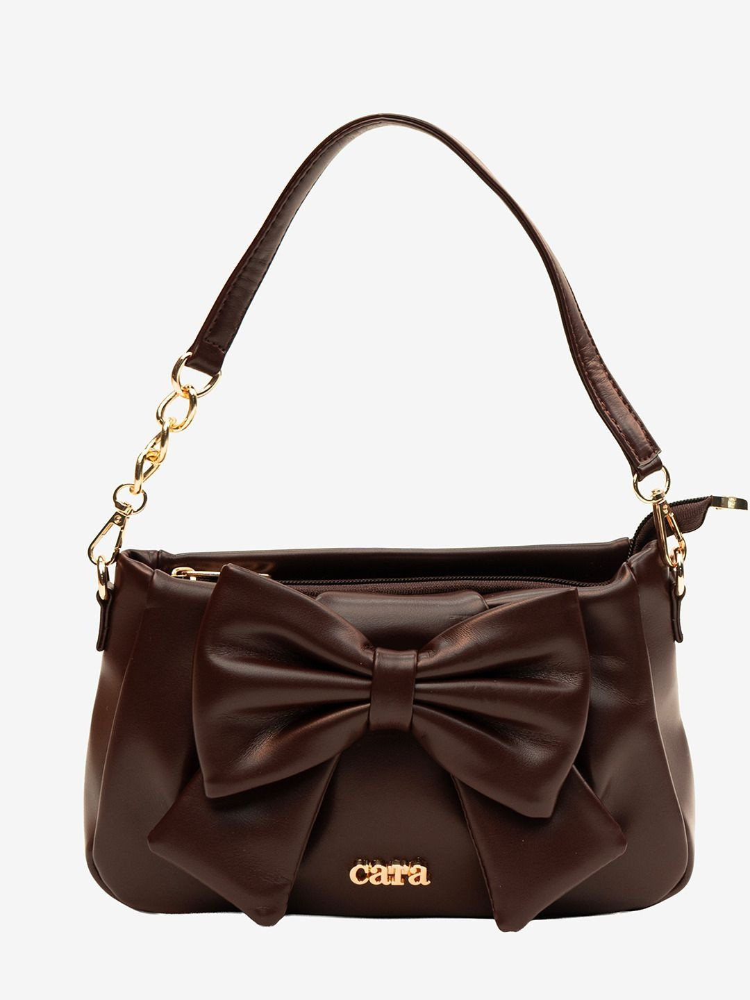 Cara PU Handheld Bag with Bow Detail