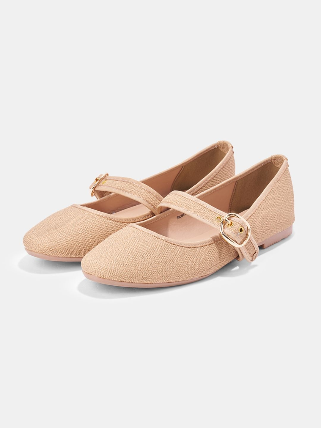 Forever Glam by Pantaloons Women Textured Buckles Flats