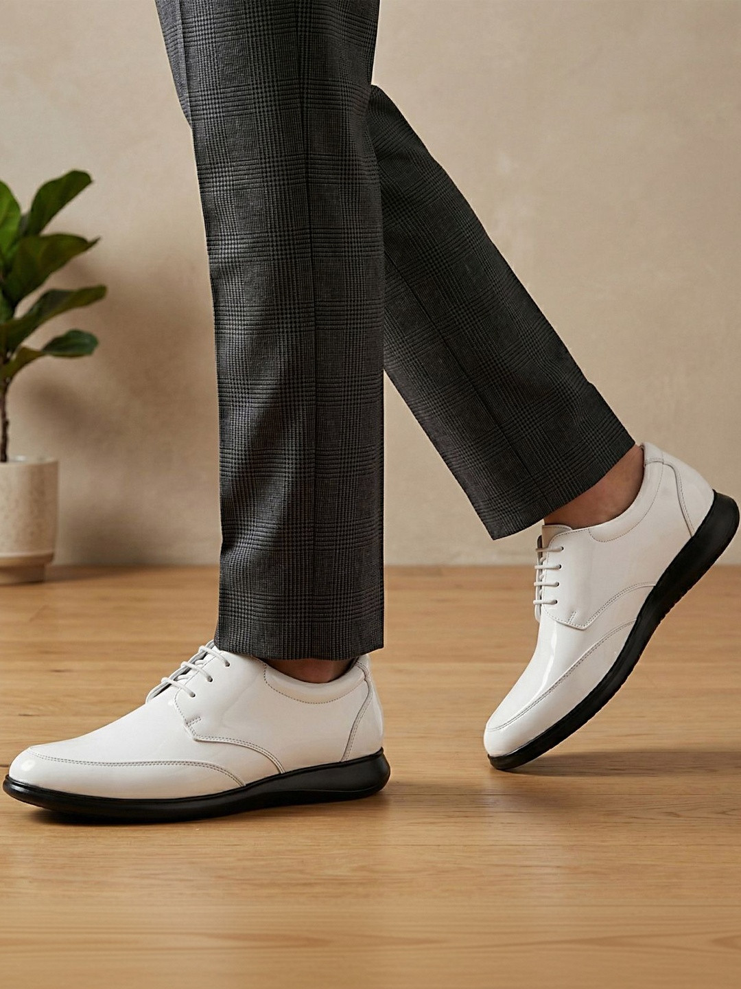KRAASA Men Pointed Toe Formal Derbys
