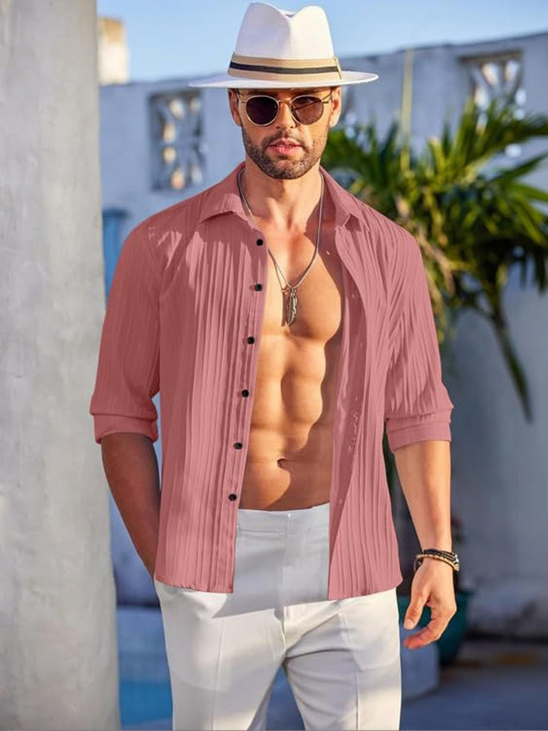 Deelmo Men Pack Of 2 Casual Long Sleeves Shirt