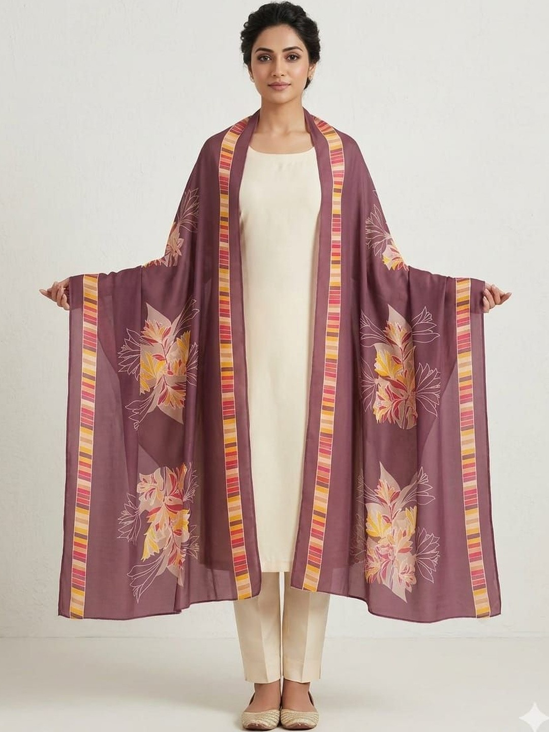 LA FEMINAE Women Printed Dupatta
