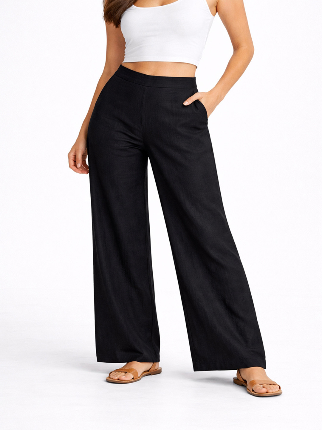 SITU Black Linen Pant