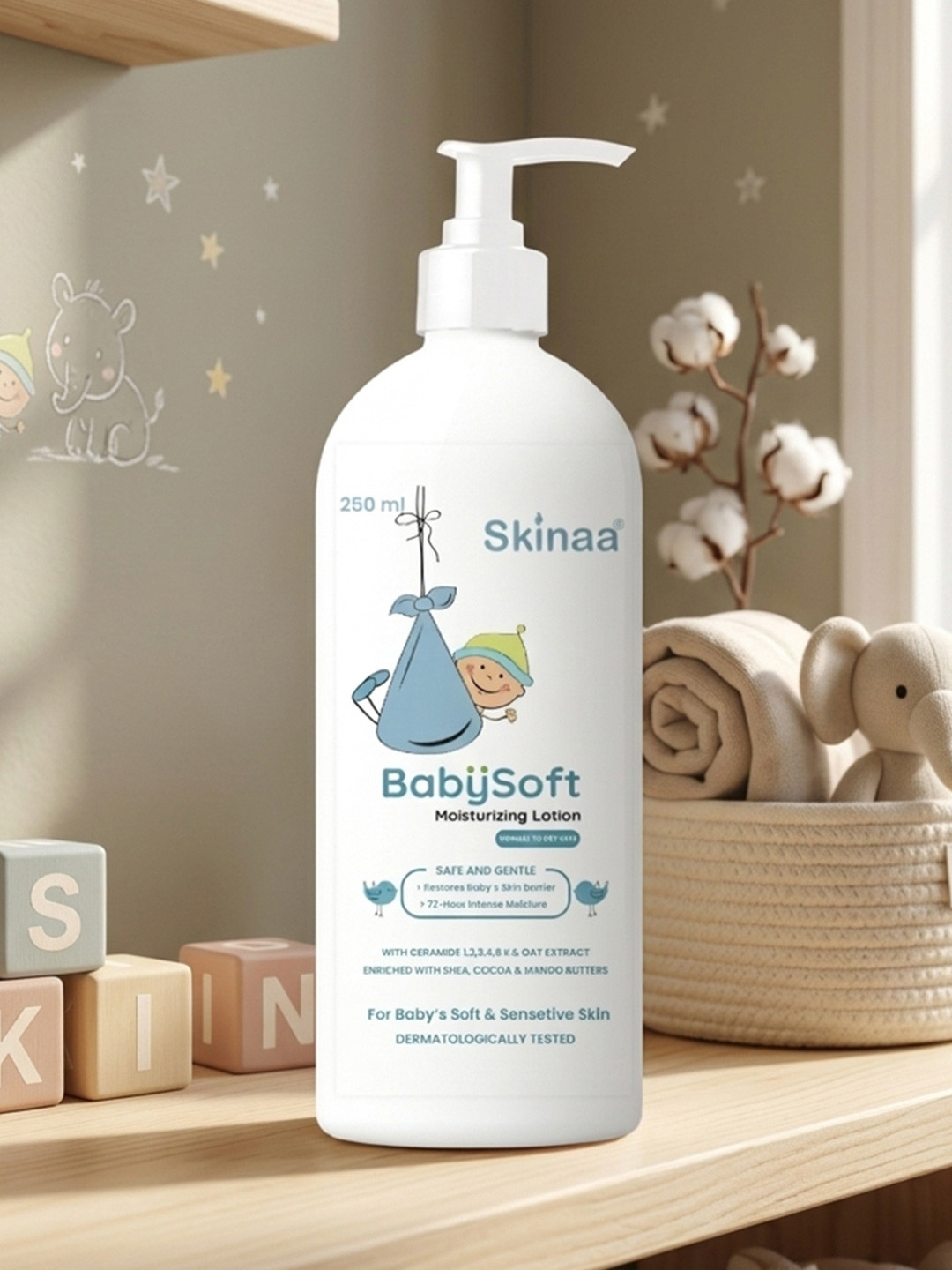 SKINAA BabySoft Moisturizing Lotion With Ceramide & Oat Extract 250ml