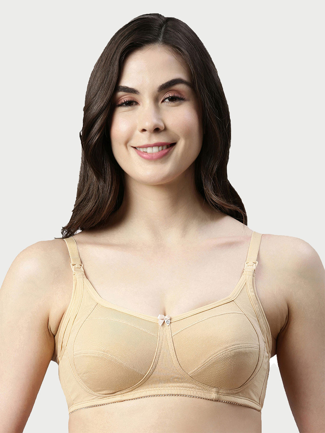 Enamor Non Padded Wirefree High Coverage Sectioned Lift & Support Nursing Bra Mt02
