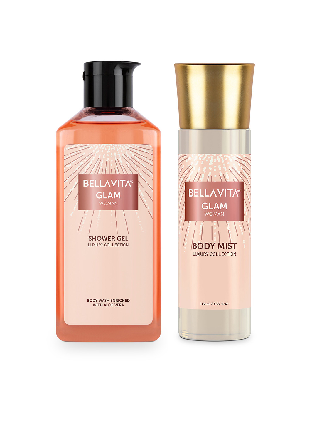 Bella Vita Organic Glam Woman Mist Combo - Body Mist 150ml & Shower Gel 250ml