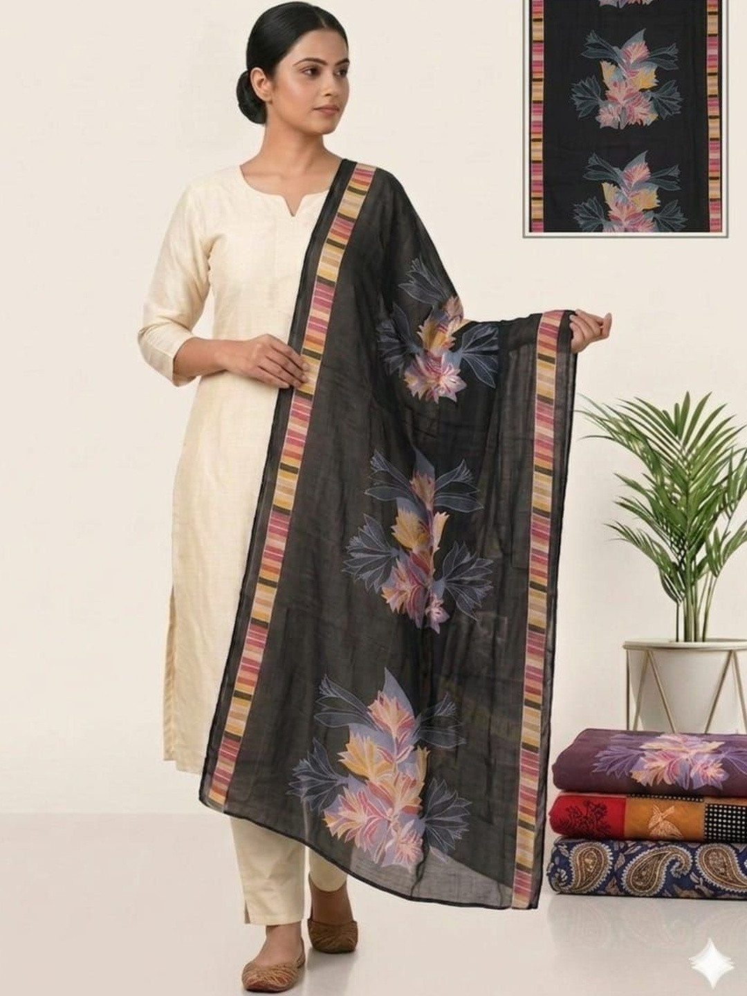 LA FEMINAE Printed Dupatta