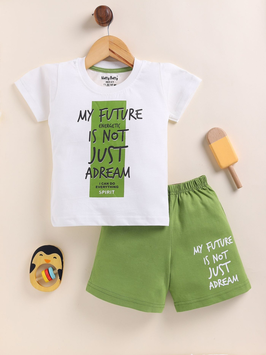 NUTTY BUTTY Boys Printed T-shirt with Shorts