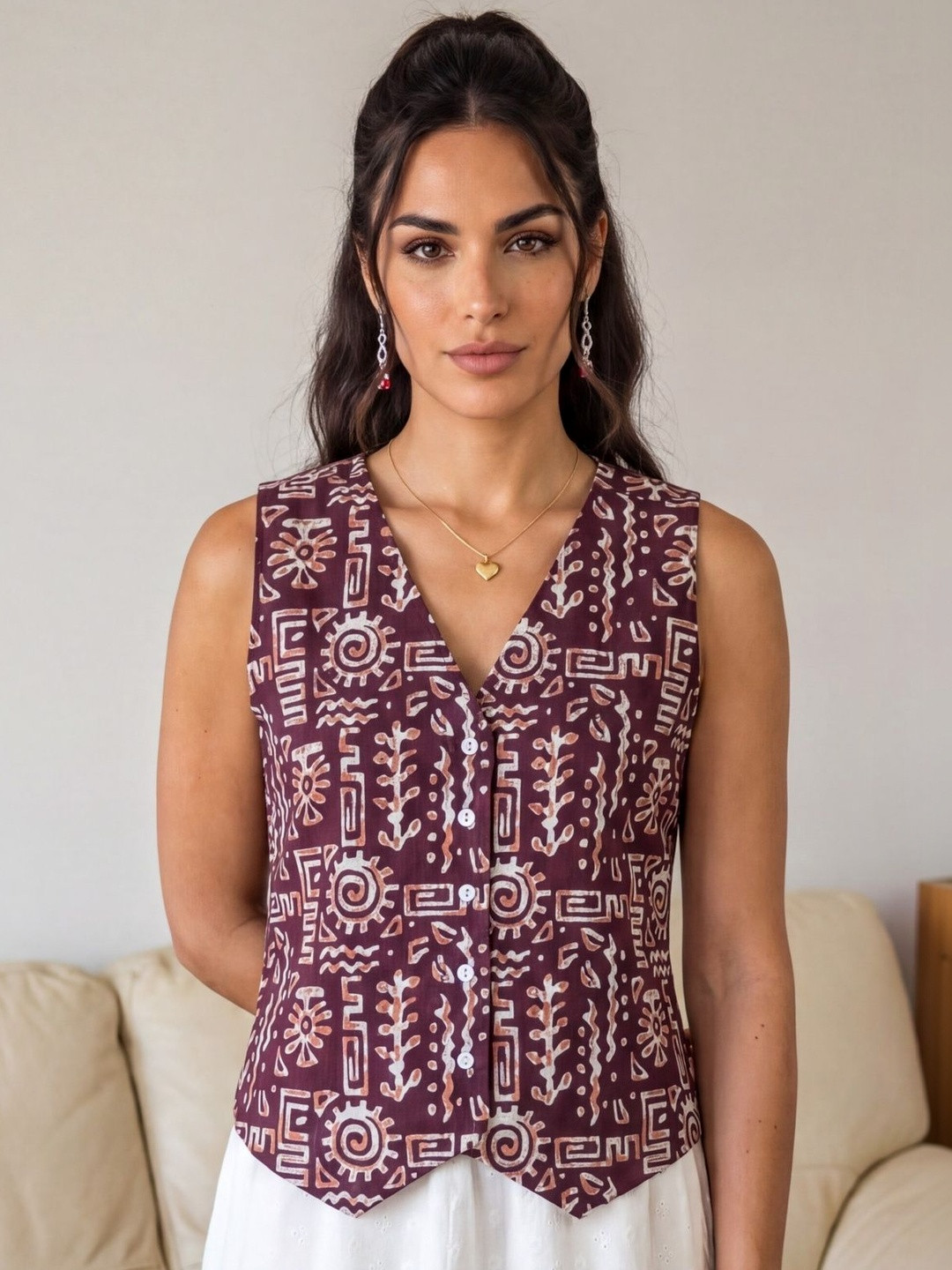 Klotden Print Ethnic Top