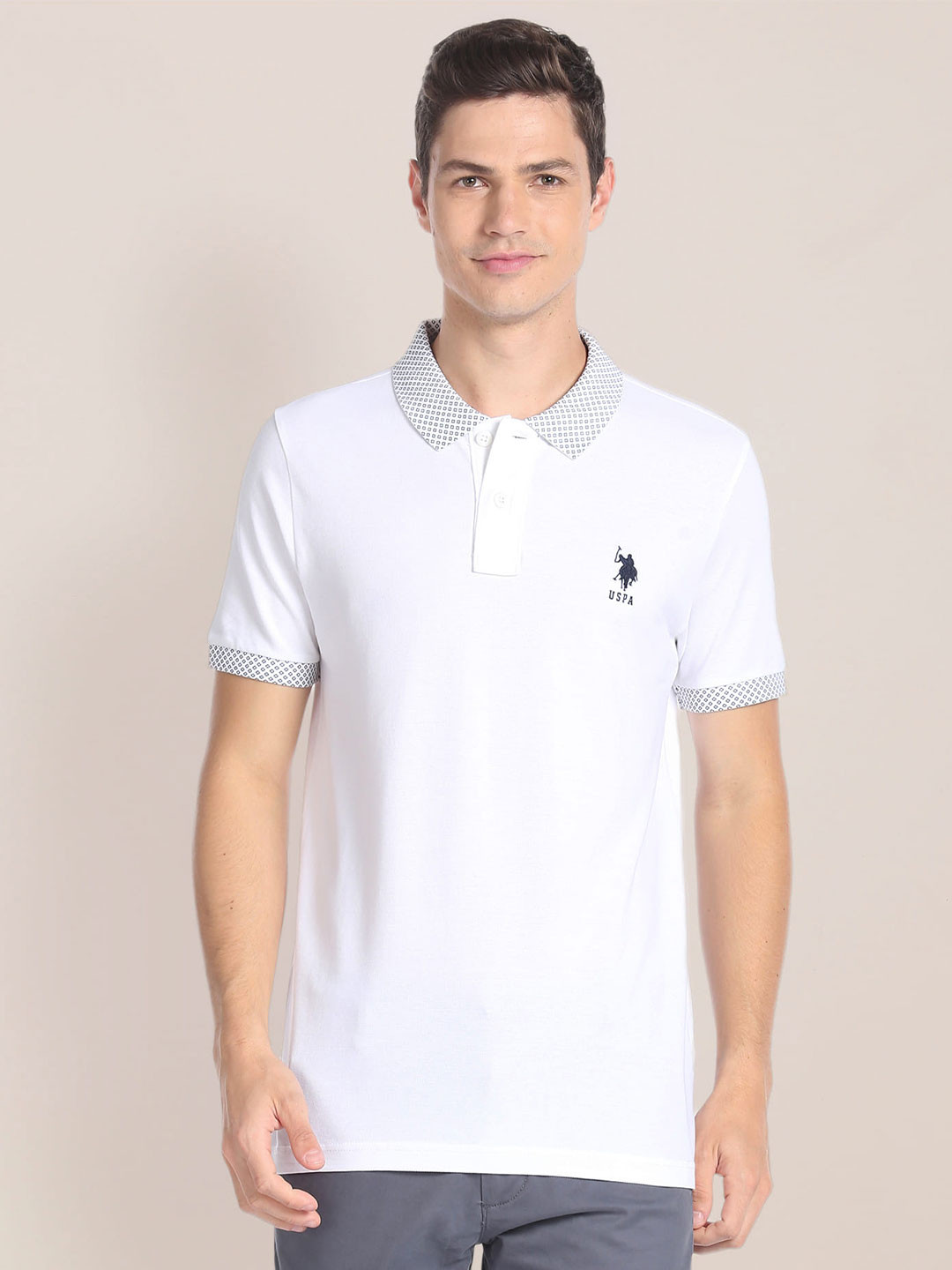 U.S. Polo Assn. Polo Collar Pure Cotton Slim Fit T-shirt