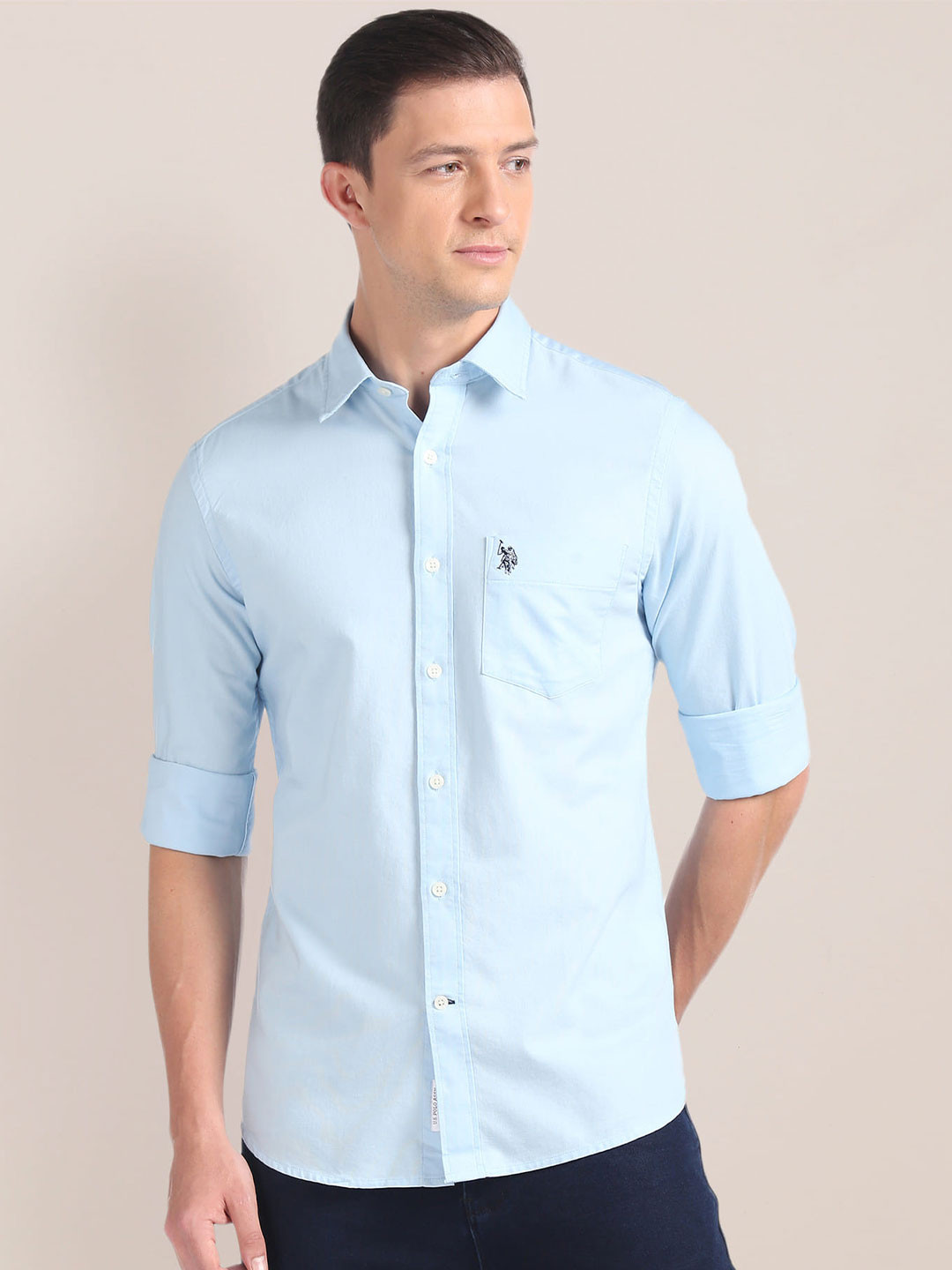 U.S. Polo Assn. Tailored Fit Pure Cotton Casual Shirt