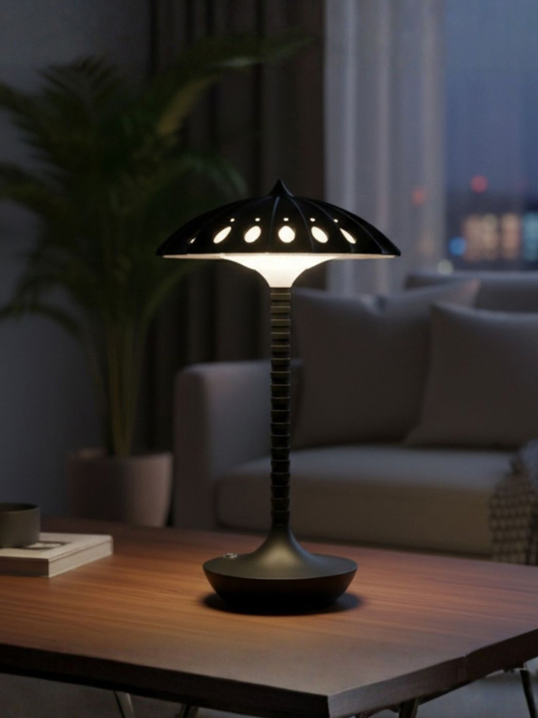 ELARE Metal Contemporary Abstract Shaped Table Lamp