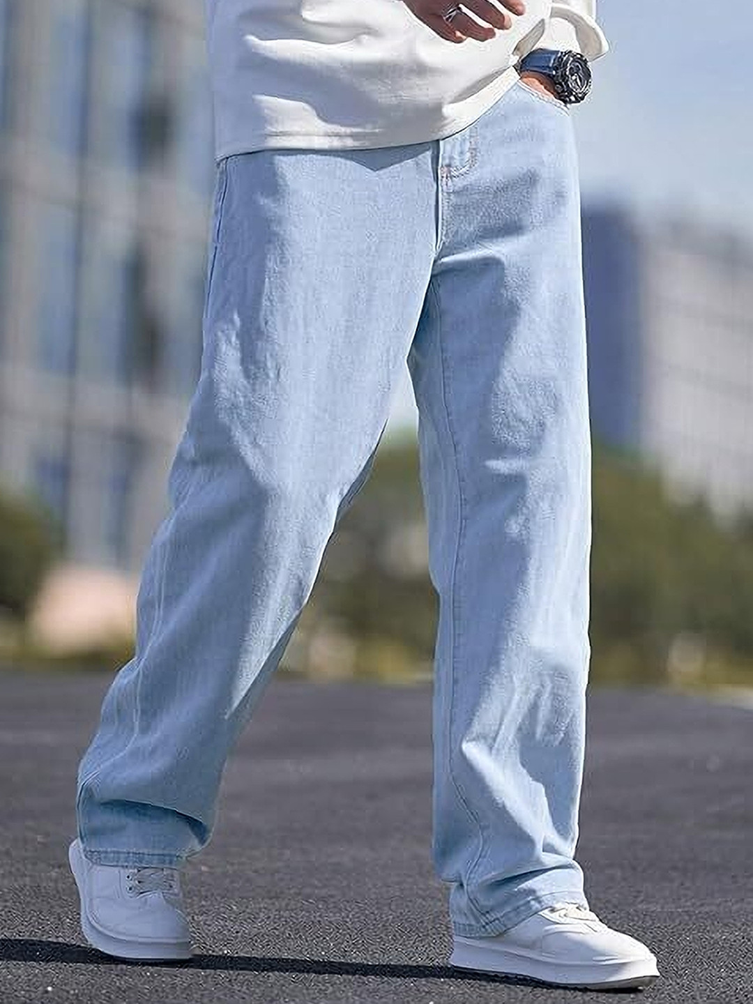 COY Men Comfort Relaxed Fit Mid-Rise Light Fade Jeans