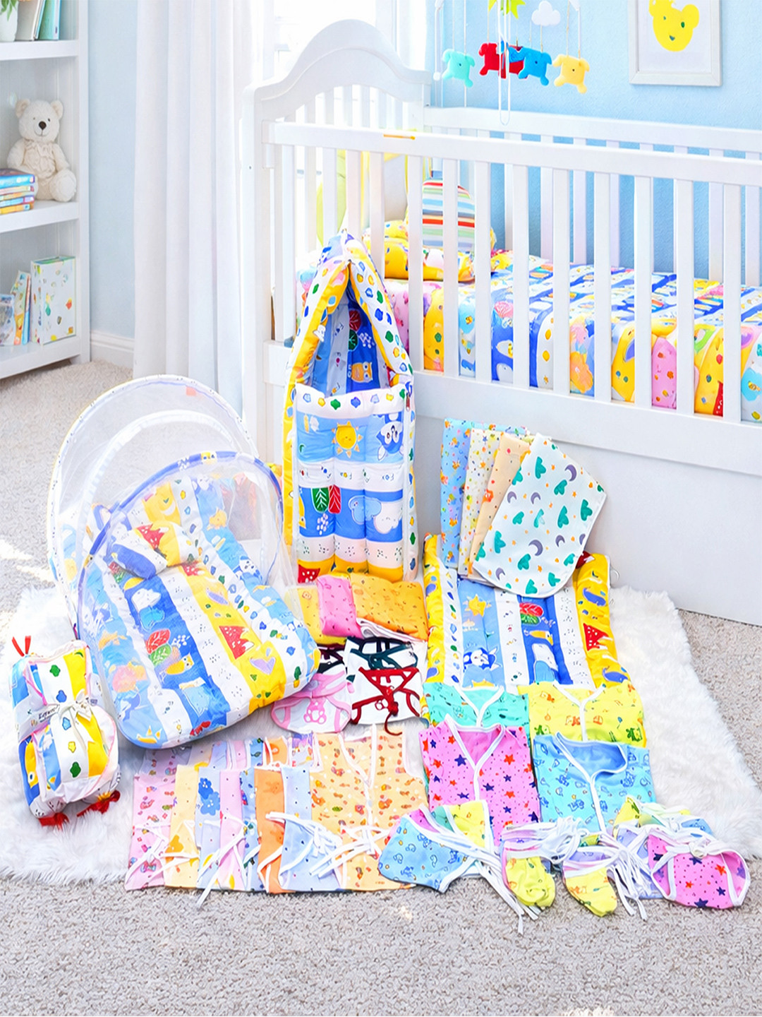 Fareto Infant 56-Pcs Pure Cotton Baby Apparel Gift Set