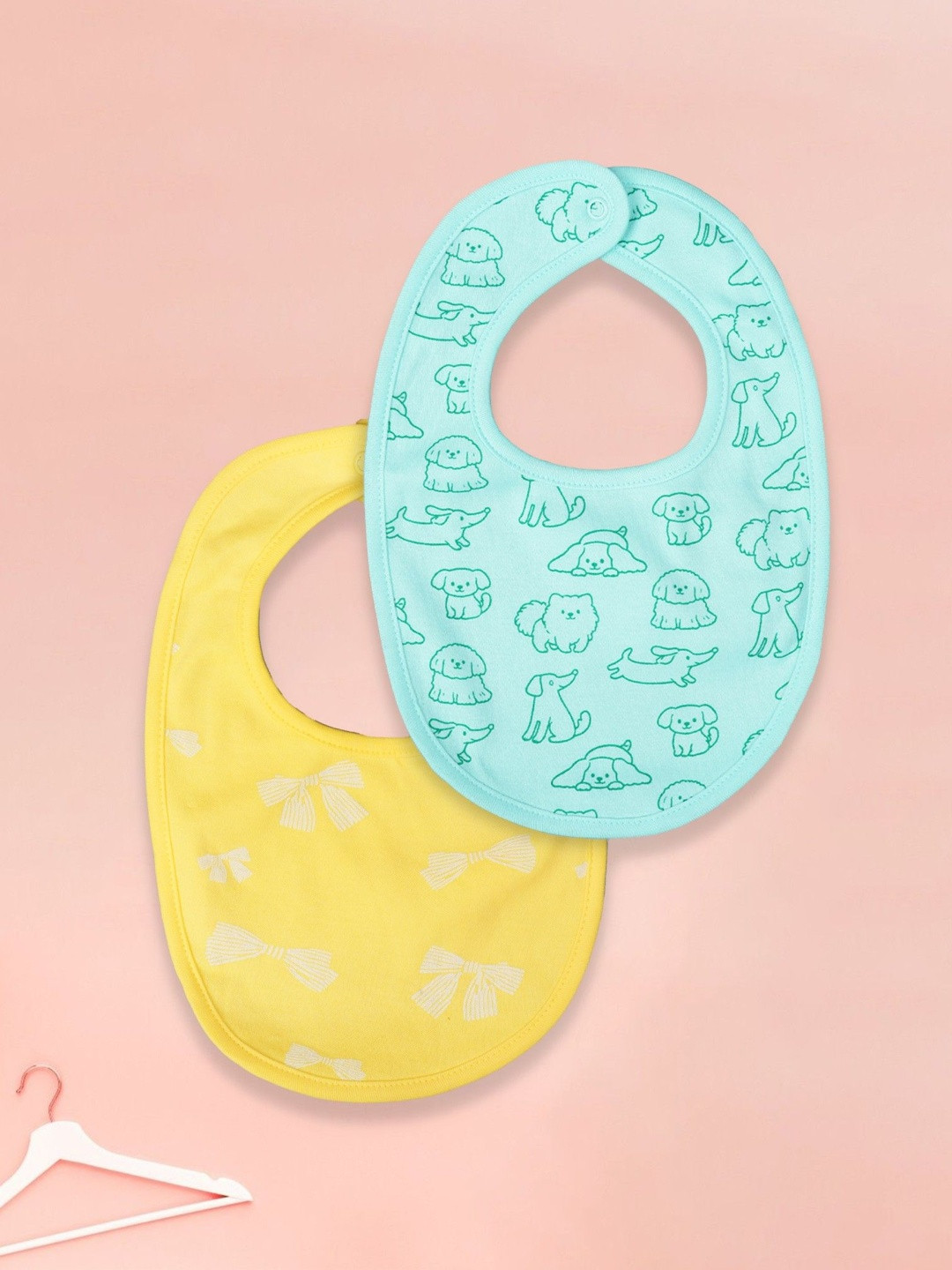 Kidbea Infants 2-Pcs Printed Cotton Bibs